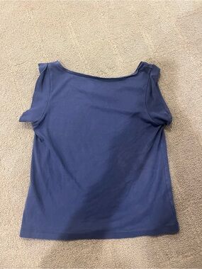 Prada Navy Scoop Neck Tank Top